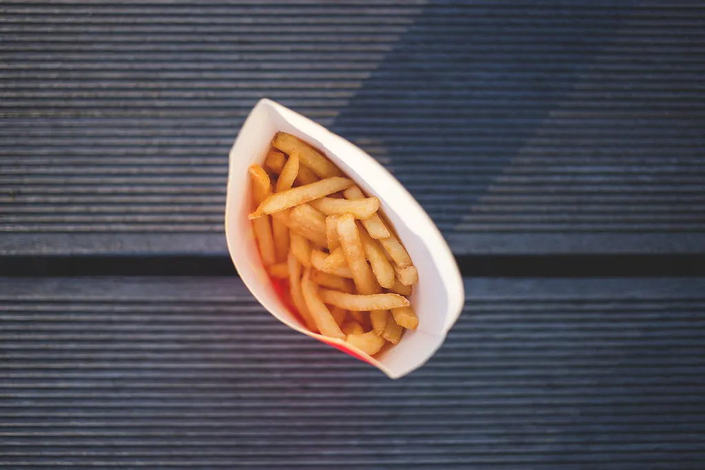 A carton of chips
